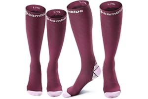 CAMBIVO Kompressionsstrümpfe Damen und Herren 2 Paar, Kompressionssocken Stützstrümpfe für Laufen, Sport, Flug, Reise, Radsport