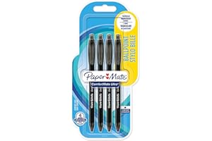 NEWELL BRANDS Paper Mate ComfortMate Ultra penna a sfera retrattile | pennino medio (1,0 mm) | inchiostro nero | confezione da 4