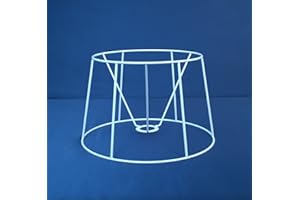 IMPERATO ILLUMINAZIONE TELAIO ROBUSTO PER PARALUME FAI DA TE | Forma CLASSICA in 8 Misure | Struttura Solida in Ferro Realizzata a Mano | Per creazione Lampade Personalizzate e Creative. (Bianco, 18 cm (attacco E14))