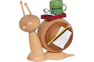 Kuhnert Drechslerei Rauchschnecke/Räucherfigur aus Holz - Sunny Quizschnecke - Höhe: ca. 15cm - Made in Germany