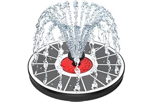 SZMP Fontana Solare 3.5W, 2025 Nuovo Fontana da Giardino Esterno con 8 Ugelli e 4 Fissatori, Solare Fontana Pompa ad Acqua Solare per Bagno per Uccelli, Laghetto, Stagno o Decorazione del Giardino