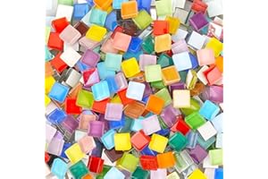 GALOZZOIT 1kg Mosaikfliesen (1x1 cm, ca. 1100 Stück) Mosaiksteine zum Basteln, Mini Mosaik für Innen und Außenbereich, Badezimmer, Küche, Heimdekoration, Mix Color