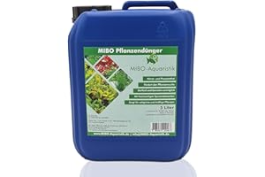 MIBO-AQUARISTIK MIBO Pflanzendünger 5000 ml Kanister ausreichend für 50.000 L Aquariumdünger Volldünger mit Spurenelemente für gesundes Pflanzenwachstum