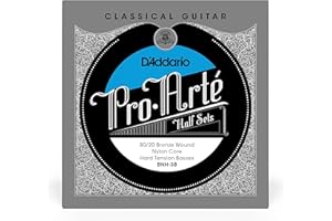 D'ADDARIO D’Addario Guitar Strings - Pro-Arte Nylon Guitar Strings - BNH-3B - Classical Guitar Strings - Half Sets, Hard Tension, 80/20 Bronze