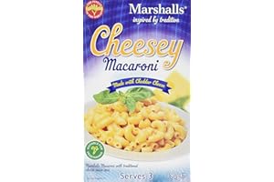 MALLX Marshalls Pasta Cheesey Macaroni , 190g (Pack of 6) The Finest of The Wheat. Made with Cheddar Cheese. Suitable for Vegetarians.