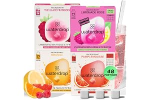 waterdrop® limonadset – 48 Waterdrop-kuber i 4 limonadsorter – sockerfri törstsläckare och alternativ till dryckessirap och smakpulver – Flavour Drops – smak för vatten utan socker
