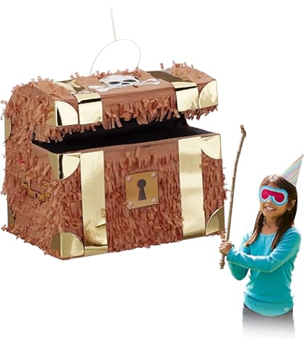 Pignatta Teschio Per Feste 25x35cm - Per Halloween, Dia De Muertos, Compleanni - Foto 4