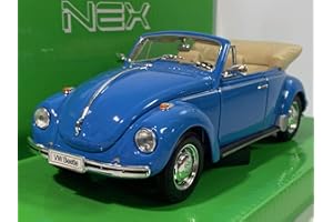 DESCONOCIDO VW Volkswagen Beetle Convertible Azul Escala 1:24 22091B