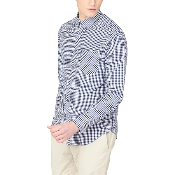 Chemise Homme Ben Sherman Signature Gingham - Manches Longues, Col Boutonné, Coupe Mod Fit