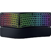 Razer Pro Type Ergo - Kablosuz ikiye ayrılabilir ergonomik RGB klavye - Ultra ince i&ccedil;b&uuml;key tuşlar - AI Prompt Master - Makro 
