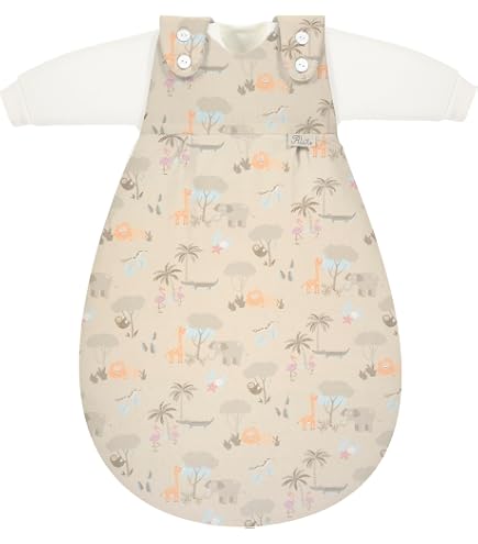 Alvi Baby Mäxchen Außensack Exclusiv Edition - Grauer Traumstreifen-Schlafsack 68/74, Ganzjahrestauglich Mit TOG 2,5