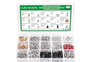 LUKAISEN Set di 510 viti per PC e scheda madre, distanziatore viti #6 – 32 maschio a femmina M3 per unità disco rigido SSD da 2,5"