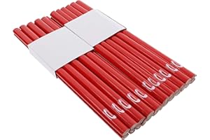 PRODIAMANT Crayons de charpentier 24 pièces, forme ovale, 250mm, idéal secteur industrie artisanat, crayon construction précis affûtage facile
