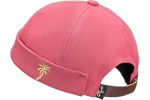 CLAPE Docker Cap Bonnet Docker Casquette sans Visiere Réglable Unisexe Coton Rolled Cuff Brimless Cap Casquette sans Bord