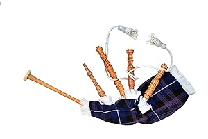 SHYNE KILTS U.K Cornemuse pour enfants - Cornemuse d’Écosse jouable avec cordon assorti en Bois de coco, Fierté de l'Écosse