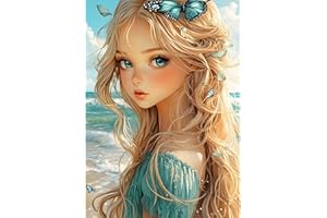 MXJSUA DIY 5D Fata del Mare Diamond Painting Kit, Diamante Painting Kit, Diamond Painting Ricamo a Punto Croce Artigianale Per La Decorazione Della Parete Di Casa 30x40cm