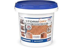 Stormdry Masonry Waterproofing Cream (6 Litre) 25 Year BBA Approved Exterior Brick Sealer. Breathable, Colourless Brick, Concrete, Stone, Mortar