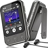 MP3 Player 64GB Bluetooth 5.3 with Clip, Touch Screen and Buttons | Smartphone-free music &middot; Only 37g &middot; Easy to use &middot; Audioboo