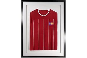 Vivarti DIY adulto 3D montado camiseta deportiva marco de pantalla 60 x 80cm - marco negro, montaje blanco, tarjeta de respaldo blanca