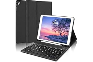 SENGBIRCH Cover iPad 6 Generazione con Tastiera, Custodia Tastiera per iPad 6a/5a Gen & iPad Pro 9.7 & iPad Air 2/1, Tastiera Tablet Italiana Magnetico Rimovibile, Cover iPad 9.7 con Porta Penna, Nero