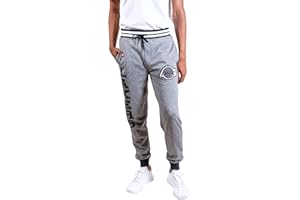 Ultra Game UNK NBA Pantalon de Jogging pour Homme VFM3377F NBA en Polaire à Rayures nervurées, Noir chiné, Taille M