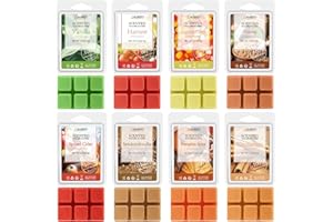 Salubrito Herbst Duftwachs Wax Melts für Duftlampe, 100% Sojawachs Raumduft Duftkerze für Halloween Weihnachten, Duftwachswürfel for Kerzen Wärmer, Kürbisgewürz, Zimt Düfte Geschenk Set