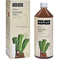 Kapiva 100% Organic Aloe Vera (USDA) + Garcinia Juice - No Added Sugar, 1 L