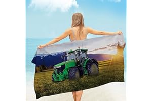 ‎ROWJOY Rowjoy Traktor Strandtuch, 70 x 140cm Mikrofaser Strandtuch, Badetuch Handtuch für Kinder,Damen,Herren, Sandfrei für Strand, Pool, Schwimmen, Badezimmer (T3-70x140cm)