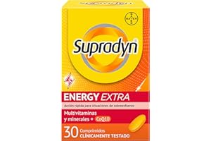 Supradyn Energy Extra Multivitaminas para Deportistas con Vitaminas, Minerales y Coenzima Q10, Ayuda a Activar y Mantener tu Energía y Vitalidad en Situaciones de Mayor Desgaste, 30 Comprimidos