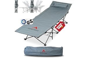 Atacama Lettino da campeggio pieghevole - lettino camping ultraleggero - Lettino ideale per avventure all'aperto, lettino carpfishing - letto da campeggio XXL comodo, portatile lettino da campeggio