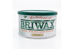 Briwax Original Toulene Free Rustic Pine Wax Polish 370g (Japanese Labelled Version) - Same UK Product Inside - Furniture Wax - Cleans, Stains and Polishes