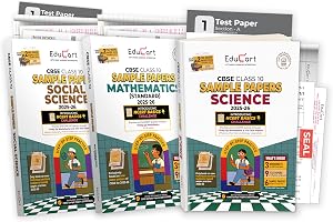 Educart CBSE Sample Paper Class 10 2025-26 - Science, Mathematics Standard & Social Science (Introducing exclusive step-by-step new practice concept on 2026 pattern) Set of 3 Books