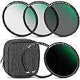 Neewer 82mm Magnetic ND Lens Filter Kit, ND4 ND8 ND64 ND1000 Filters with Magnetic Adapter Ring & Filter Pouch, HD Optical Glass with 30 Layers Nano Coatings, Scratch/Water Resistant