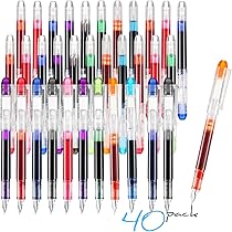 9 penne stilografiche colorate, usa e getta, per scrivere con