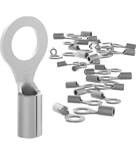 10 Pieces Claw Cable Lugs - Ring Shape, 1.5-2.5mm², M5 Brass Tinned (DIN 46225) 4 thumbnail image