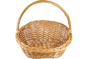 EDESMA Geschenkkorb Weidenkorb Präsentkorb/Größe 2 (35 x 16/32 x 30 cm)