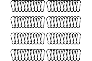 Fumanduo 80 PCS Carabiner Clips, Spring Snap Hooks Carabiner Aluminum Alloy Carabiner Key Chain Carabiners D-Ring Carabiner Clip Hook Mini Carabiner Clips for Camping Outdoor Traveling