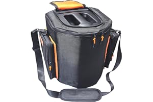 BXAXGX Schultertasche für EON ONE Compact All-in-1 Personal PA System, tragbarer Lautsprecher mit Taschen für Mikrofon, Sender, Tablet, Netzkabel, Ersatzakku-Zubehör (Nylontasche)