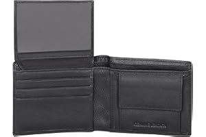 MAHARH Portfel skórzany męski z prawdziwej skóry, duży, z ochroną RFID | Portfel męski z miejscem na zdjęcie, przegrodą na dowód osobisty, kieszeniami na karty, kieszonką na monety.