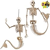 JOYIN 2 pezzi 50,8 cm Halloween sirena scheletro ossa plastica con articolazioni snodabili per interni ed esterni scena spett