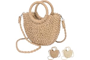 Zercart Straw Beach Bag for Women Hand woven Tote Bag, Summer Beach Handbag Woven Handmade Shoulder Bag with Tassel, Top Handle Handbag Straw Purse for Women Girls Shopping Travel Daily Use