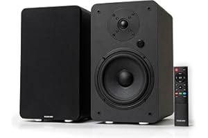 VULKKANO A6 Arc Eincente Amplifiée avec Woofer 6.5", Bluetooth 5.0, HDMI Arc, Optique, RCA, USB, Sortie Subwoofer, Eincentes pour Téléviseur, Couleur Marron