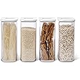 Mepal Food Storage Container 4-Piece Set - Food Containers - Kitchen Container & Organizer - Stackable & Airtight Food Storage Container - 4 x 2000 ml - White