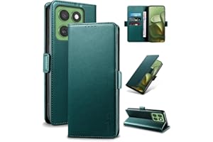 Yunubeyii Handyhülle für Motorola Moto Edge 60 - [RFID Blocker] Hülle Luxus PU Leder Kartenhülle Magnetverschluss Klapphülle mit Ständer,Stoßsicher Schutzhülle,Grün