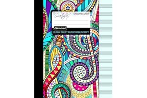 Blank Sheet Music: Music Manuscript Paper / Staff Paper / Musicians Notebook [ Book Bound (Perfect Binding) * 12 Stave * 100 pages * Large * Carnival ] (Composition Books - Music Manuscript Paper)