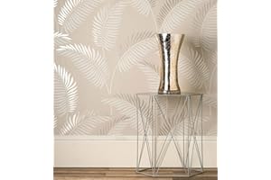 GAULAN 500681287 - Carta da Parati Lavabile in Vinile Tropicale di Foglie in Rilievo Dettagli Metallizzati per pareti Soggiorno Cucina Bagno corridoio Sala - Campione DIN A4