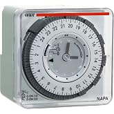 VEMER VP884100 NAPA D - Electromechanical Time Switch, Daily Programming Timer, Wall, Panel or DIN Rail Installation, Light G
