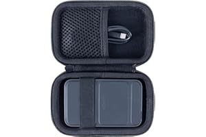 Khanka Hart Tasche für Anker 622/521 Magnetische Kabellose Powerbank (MagGo) 5000mAh Einklappbare Magnetische Power Bank ladegerät Etui Schutzhülle. (Nur Tasche,Schwarz)