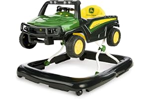 Bright Starts, John Deere Gator Ways to Play 4 i 1 gånghjälp, höjdjusterbar, hopfällbar, för två barn samtidigt, med buller och ljus