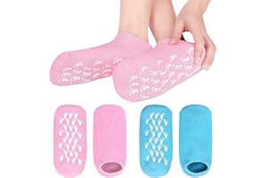 DAKLUNAR Feuchtigkeitsspendende Socken, 2 Paar Gel Socken zur Reparatur Erweichung Rissiger Füße Frauen Männer SPA Fußpflege Socken Wiederverwendbare für Hornhaut Entfernen, Trockene Rissige Füße